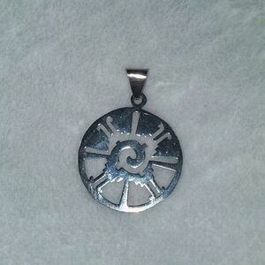 Sterling Mayan Hunab Ku Pendant